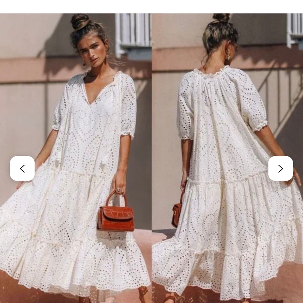 Spell RARE Fairytale Anglaise Broderie XXL Long Maxi Dress